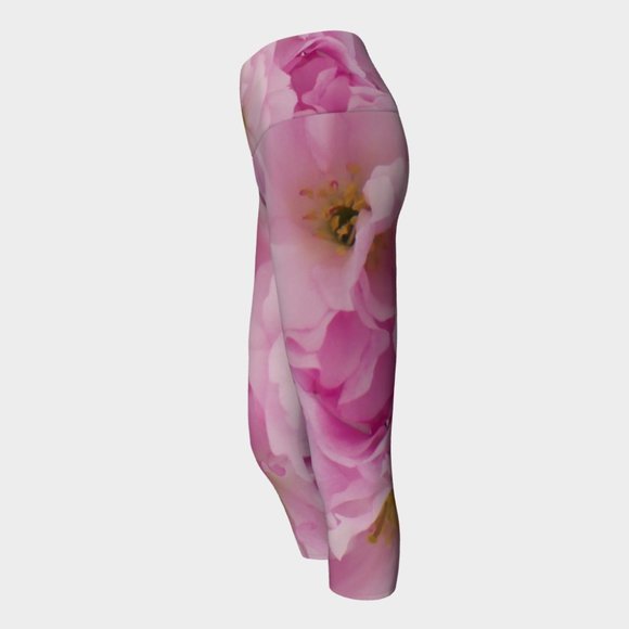 Luxe Yoga Capris - Open Rose - Picture 3 of 4